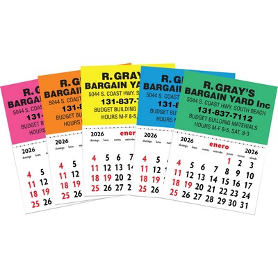 Kwik-Stik Maxi Spanish Neon Padded Calendar