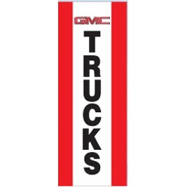 18 Oz. GMC® Trucks Reinforced Vinyl Single Sided Drapes & Vertical Stripes (3' x 8')