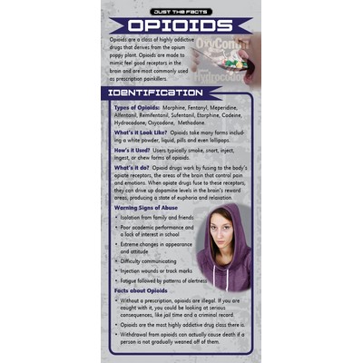 Opioids Just the Facts Rack Card (4" x 9")