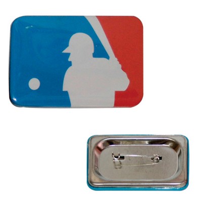 Rectangle Shaped Tin Button