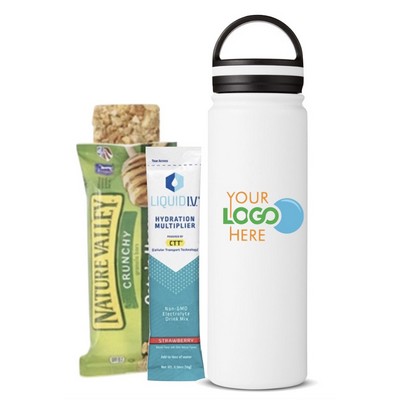 Low Minimum -Stainless Bottle w/Granola & Liquid IV Stick