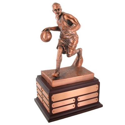 13 ½" Male Basketball Bronze Trophy