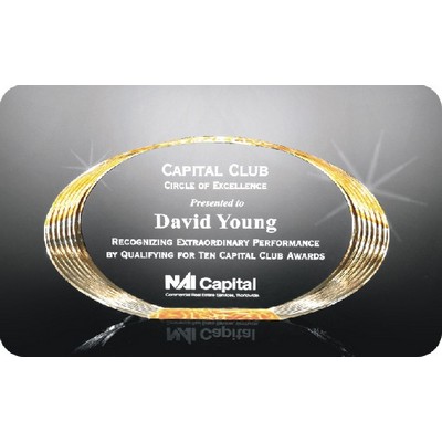 New World Award, 9" W x 5" H