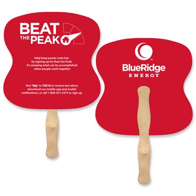 Hourglass Shape Single Hand Fan Lightweight