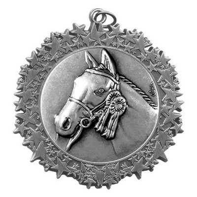 Stock Star Border 2 3/4" Medal- Horse