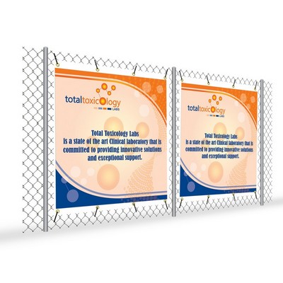 36"W x 24"H Fence Wrap, Mesh, Single-Sided