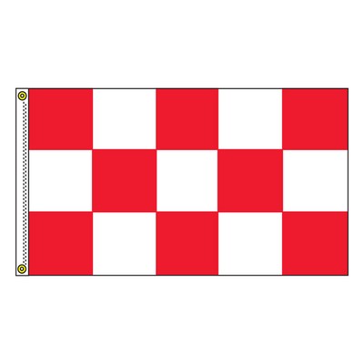 Stock Checker Free Flying Flag (Red/White) (3'x5')