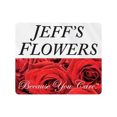 Rectangle Sticker | Round Corners | 2 1/2" x 3" | Clear Static | Static Face | Digital