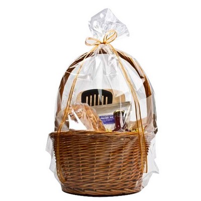 Clear Polypropylene Gift Basket Bag w/Round Bottom (18"x24")