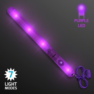 Flashing LED Purple Patrol Wand - BLANK