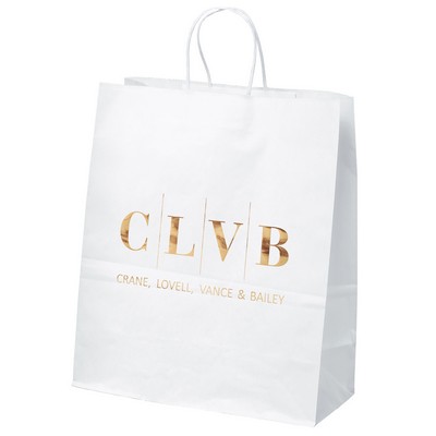 Citation - White Shopper - Foil Print (13" x 6" x 15")