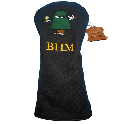 Genuine Leather Embroidered Driver Cover