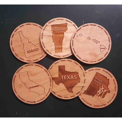 Hardwood State Coasters