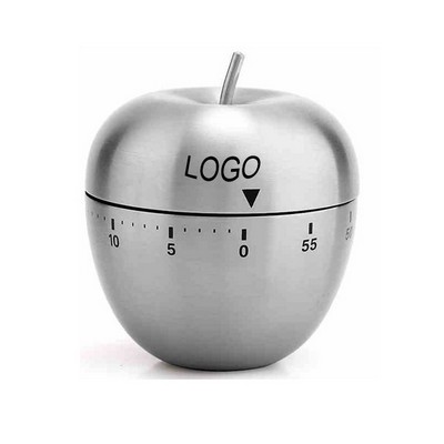 Stainless Steel Apple-Shaped Kitchen Timer