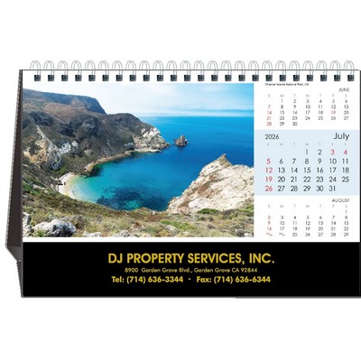 Americana 2026 Desktop Calendar w/Foil Stamped Hardboard Easel