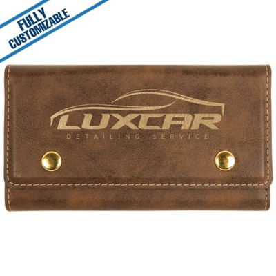 Rustic Gold Leatherette - Card & Dice Set