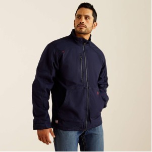 Ariat® Men's FR Duralight Navy Blue Stretch Canvas Field Jacket