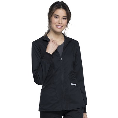 Cherokee - Workwear Revolution - Women's 2-Pocket Zip Front Jacket