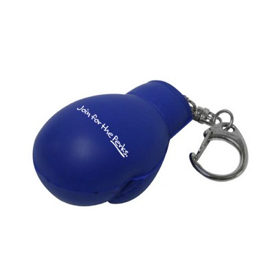 3"x2"x2" Black Promotional Boxing Glove Keychain