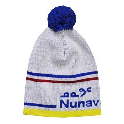 HD Logo Slouch Pom Pom Beanie