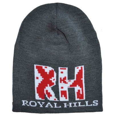 Circular Knit Logo Slouch Beanie