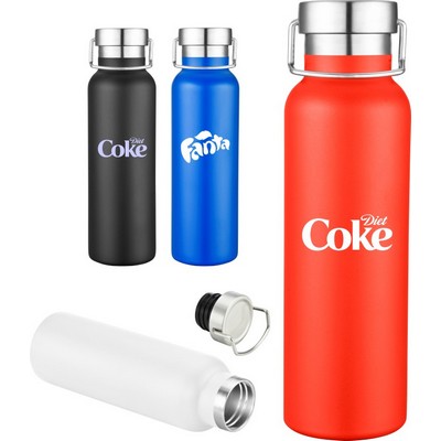 20 oz Double Wall Stainless Steel Vacuum Insulated Travel Bottle. Powder Coated