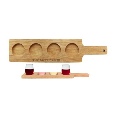 Wood Taster Glass Serving Paddle