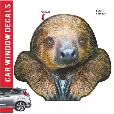 Sloth Ride-Along Car Mesh Head|Left Window Peel Off