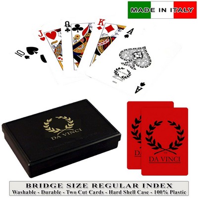 DA VINCI Plastic playing cards - Fiori - Bridge Size, Normal Index