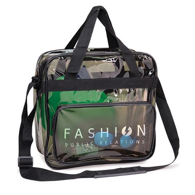 Translucent Black Tote Bag w/Shoulder Strap