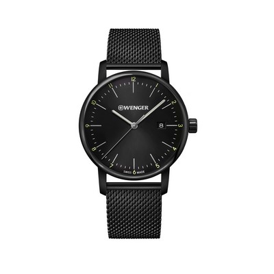 Classic Black Dial Stainless Steel Watch