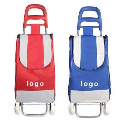 Supermarket Lightweight Portable Travel Folding Trolley Cart Luggage Shopping Trolley Bag