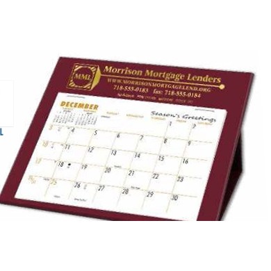 RQ Deskretary® Desk Calendar w/Organizer Base, Ivory/Woodgrain