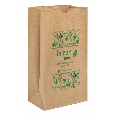 Full Color 1-Sided SOS Kraft Paper Bags (5" x 9.625" x 3.125")