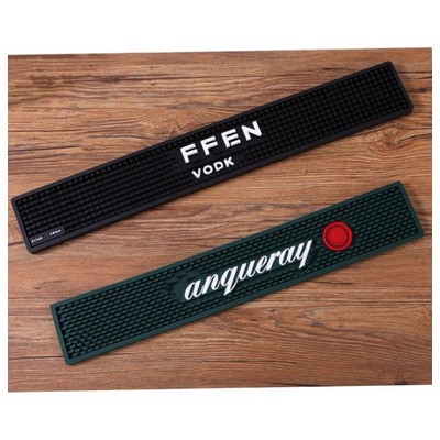 Heavy Duty Vinyl Bar Counter Rail Mat - 3 1/2" x 21"