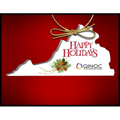 Virginia Ornament in White Acrylic