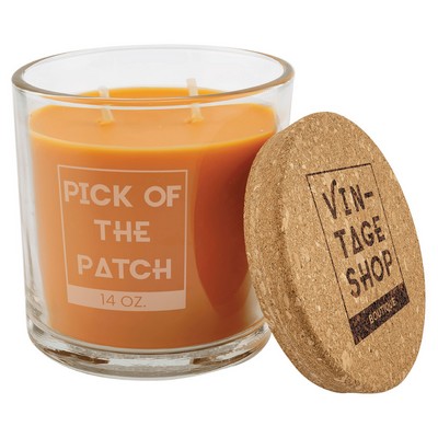 14 oz. Pick of the Patch Candle in a Glass Holder with Cork Lid