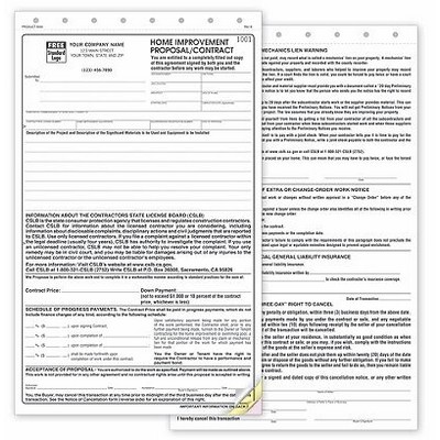 Proposal Forms - California State (3 Part)
