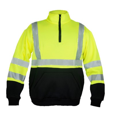 ANSI Class 3 Hi-Vis 1/4 Zip Sweatshirt