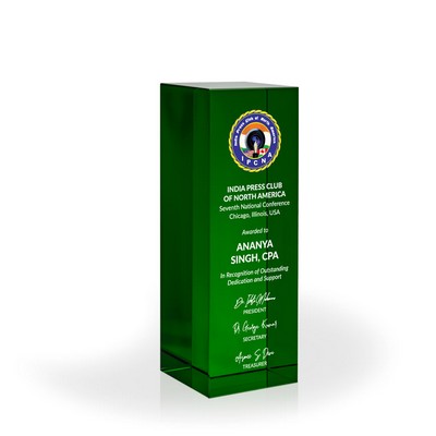 Alexis Green Crystal Column, Large - UV Printed