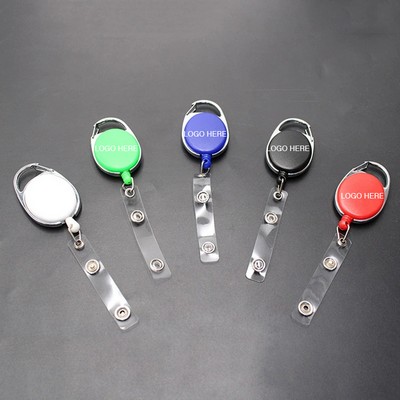 Retractable Carabiner Style Badge Reel