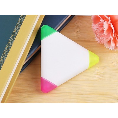 3 color Fluorescent Highlighters Triangle Shaped