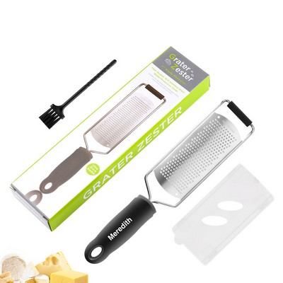 Stainless Steel Cheese Lemon Grater With Brush And Protect Cover