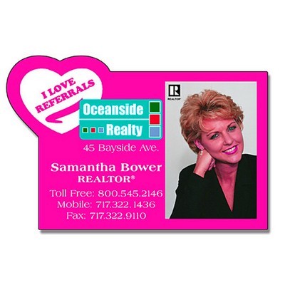 Magnet - Square with Heart Corner Shape (3x2) - 30 Mil