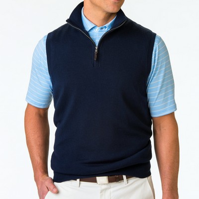 Fairway & Greene Men's Merino Quarter-Zip Vest