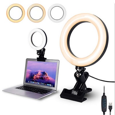 LED Selfie Ring Light with Clamp Mount