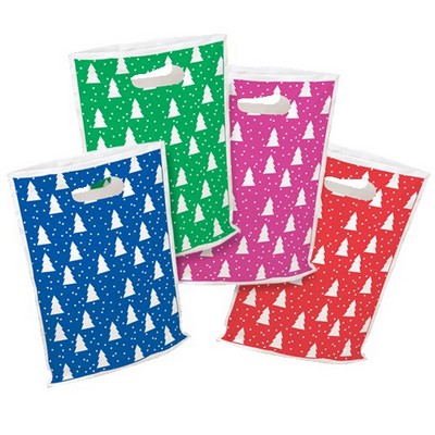 Bold Christmas Trees Seasonal Predesigned Plastic Bag (9" x 13")