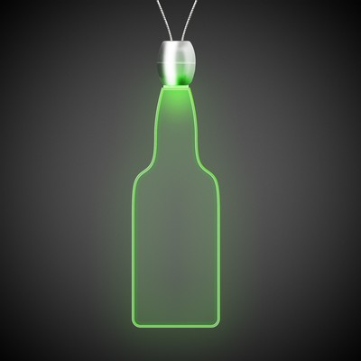 24" Green Bottle Light-Up Pendant Necklace(Digi-Printed)