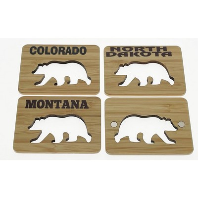 Bamboo Cutout Bear Magnet