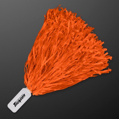Economy Orange Pom Poms (NON-Light Up) - PRINTED
